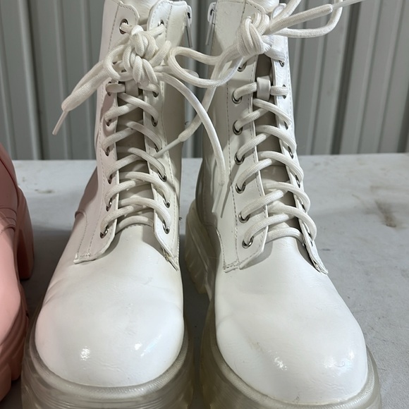 Shoe dazzle, size 8, pink, blue, white - Picture 5 of 8